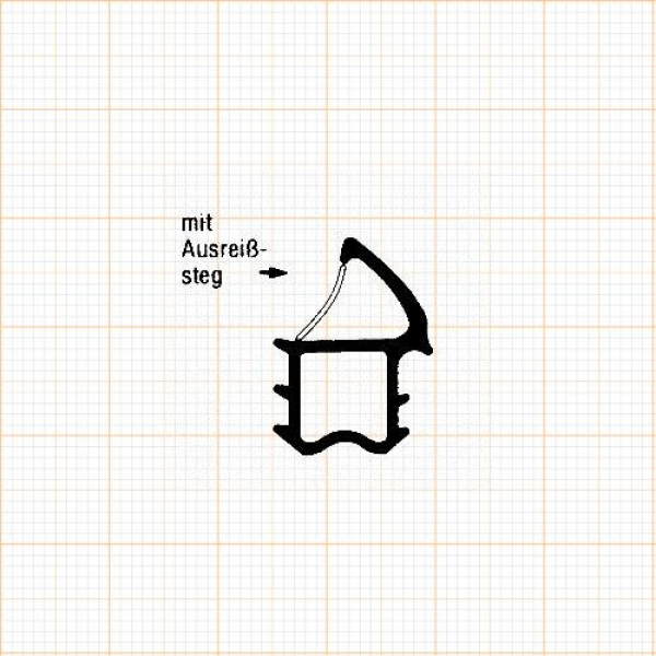 Stahlzargendichtung in weiß, 56561, R 014/4