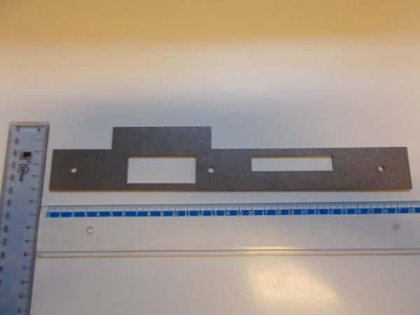 HT-Lappenschließblech käntig rechts altsilber lackiert 280 x 33/51,5 x 1,5 mm