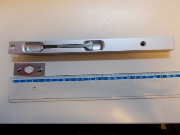 Klappkantenriegel Juwel 250 x 20 mm silber