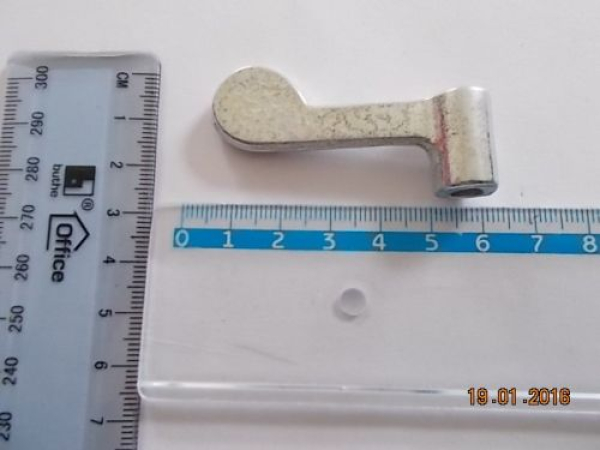 Vorreiber mit Ansatz 10 mm Guss hell verzinkt