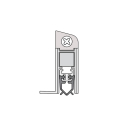 Absenkdichtung (silber / 985 mm) / beidseitig verwendbar