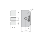 Absenkdichtung Montageset in edelstahlfarben