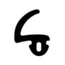 Lippendichtung in schwarz, 25994