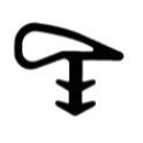 Holzzargendichtung für 12 mm Falzbreite in braun, 31483