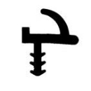 Holzzargendichtung für 12 mm Falzbreite in braun, 31520, R012/1