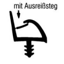 Holzzargendichtung für 12 mm Falzbreite, in weiß,  47620, R012/3