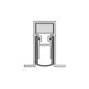 Absenkdichtung (alu-werkblank / 833 mm)