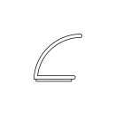 V-Dichtung 7 mm breit, für 1-8 mm Spalt in schwarz, 63200, R022/2